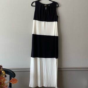 Chico’s Black and White Sleeveless Maxi Dress